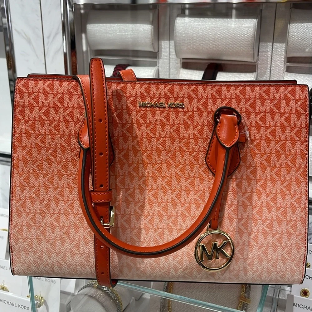 Michael Kors Sheila Medium Ombré Signature Logo Satchel Shoulder Crossbody Bag - Picture 4 of 16